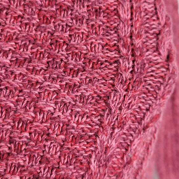 GAP Marble Pink Cranberry 100% Cotton Crew Neck Knitted Pullover Sweater Medium - Picture 11 of 14